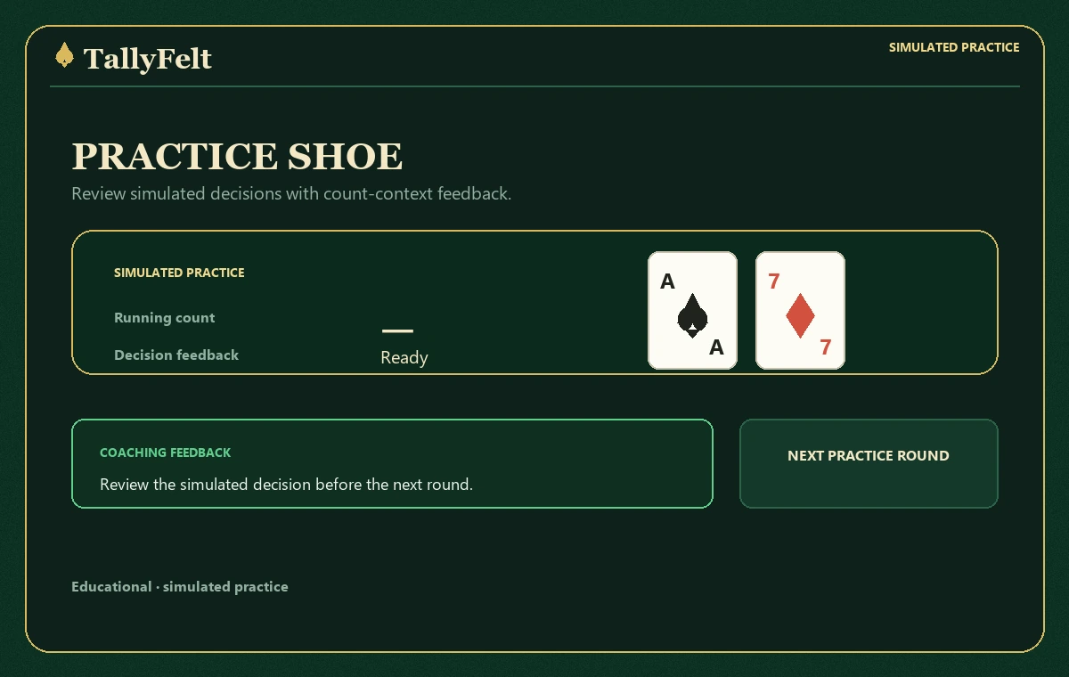 Illustration of TallyFelt simulated Practice Shoe feedback